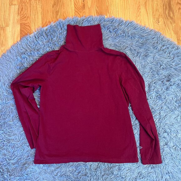 Skyr Burgundy Cotton Turtleneck Size M - Picture 1 of 4